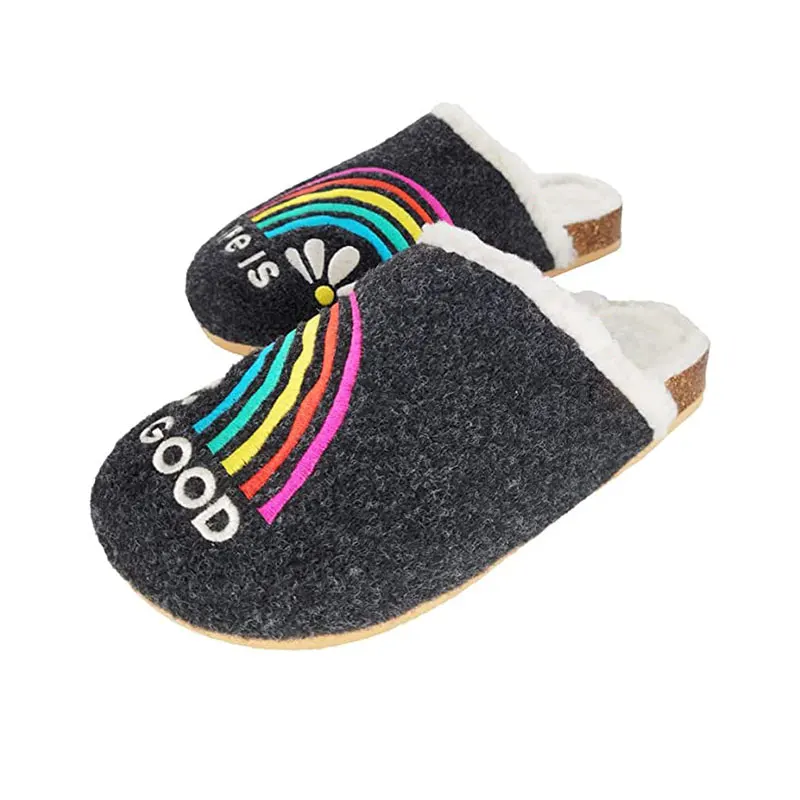 China Factory Winter Warm Lamb Wool  Baken Shoes  Indoor Outdoor  Women Slippers