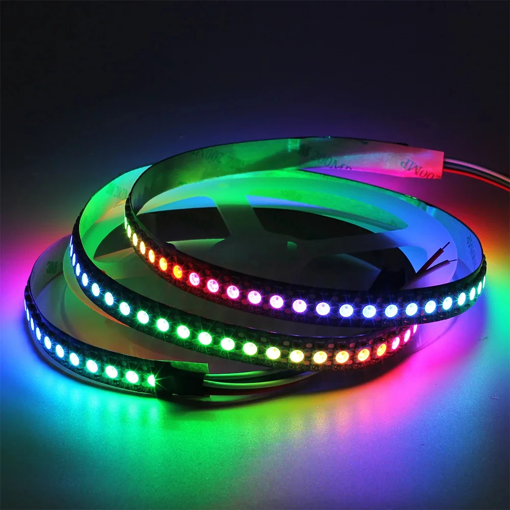 WS2812B LED Strip 5050 RGB 5V 30/60/144LED Pixels ws2812 IC Addressable color RGB LED Strip Light IP30 IP65 IP67 Waterproof