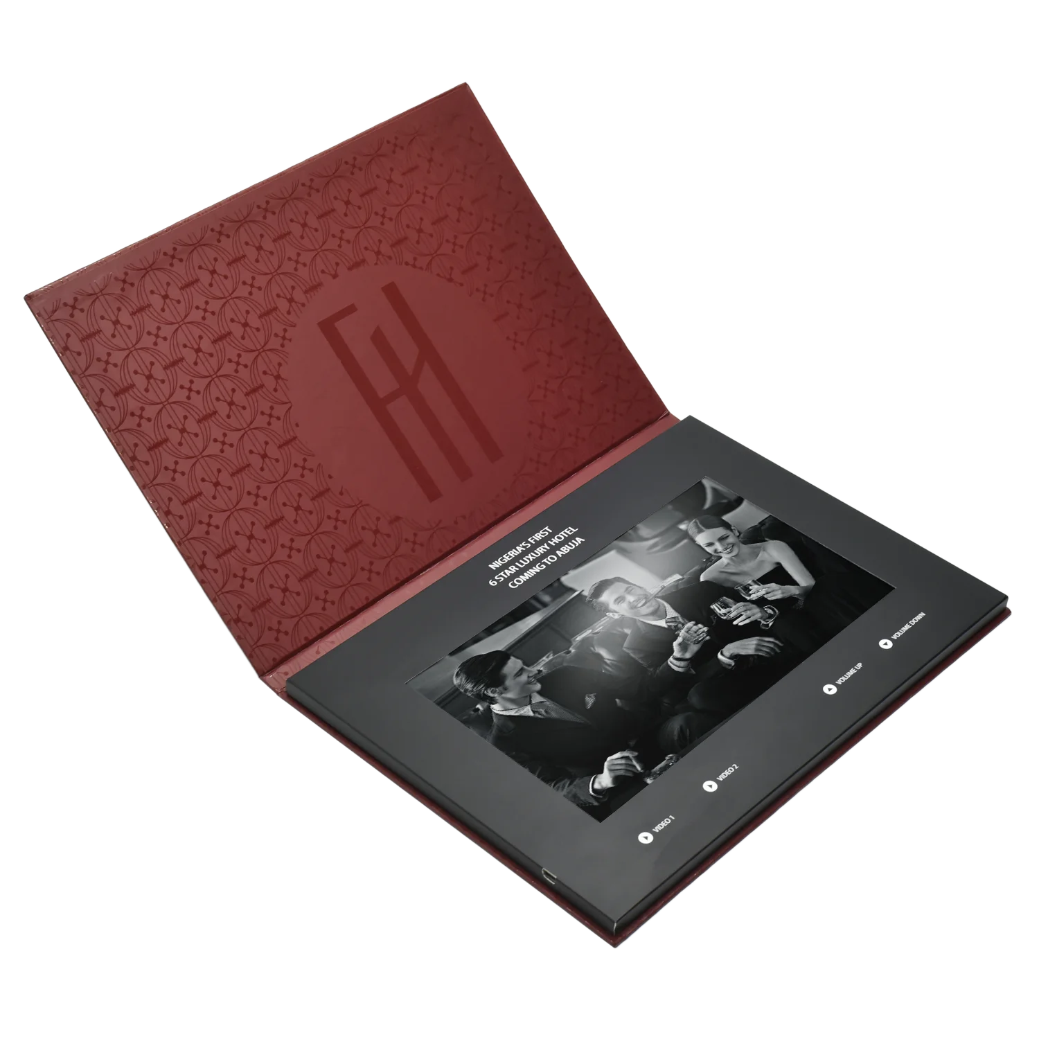 Customizable free inch invitation booklet digital folder Video booklet LCD screen Mail Greeting card video postcard