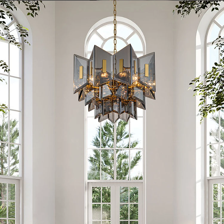 Home Decor Lighting Bedroom Living Room Dining Room Pendant Light Metal Glass Ceiling Chandelier