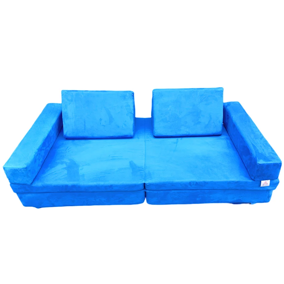 2022 updated 6pcs per set Jela kids modular play couches  with 2 triangles & 2 armrests with Certipur-US approved foam inside!