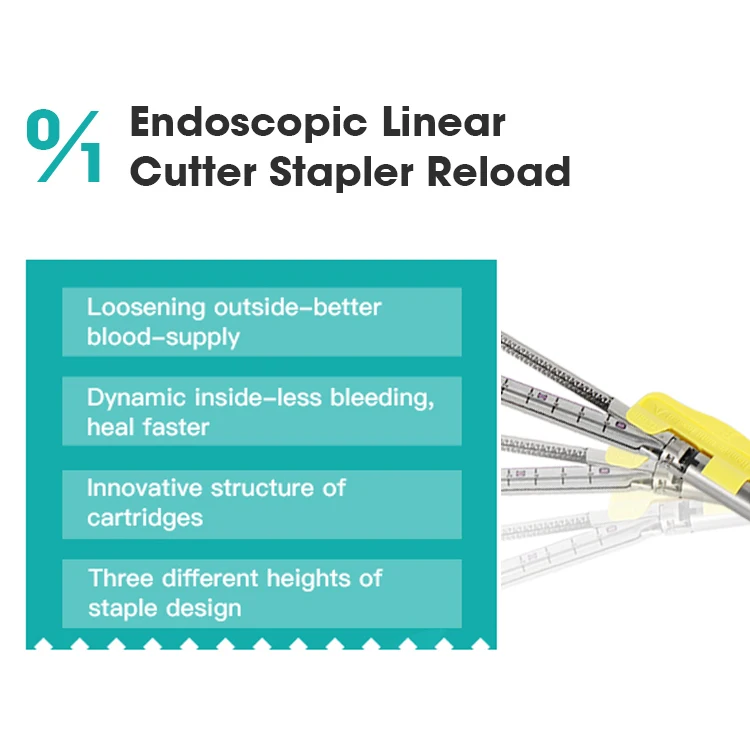 Medical Endoscopic Laparoscopic 60 Mm Stapler Endoscopic linear cutter stapler & Loading Units