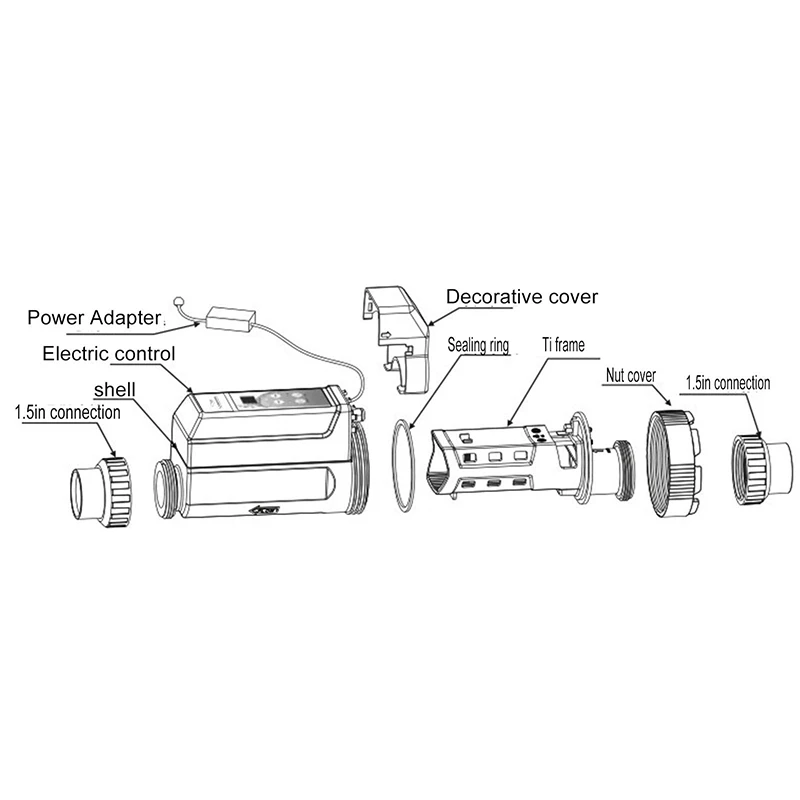 Pool Water Treatment Swimming Pool Salt Water Chlorinator Generator EC Series Salt Water Chlorinator