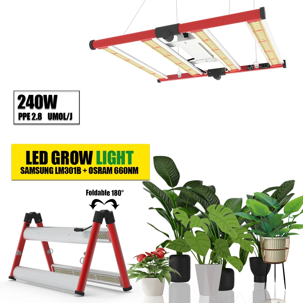 Aglex 240w светодиоидная лампа с регулируемой яркостью складной полный спектр аквариума свет бар привело растут 660nm
