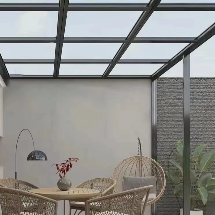 Aluminum double tempered glass solarium Summer house Free standing room Solarium Winter garden