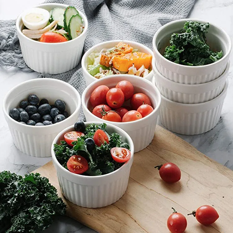  1 5 oz/2oz/4oz белый рифленый пластиковый меламин ramekin пластиковые