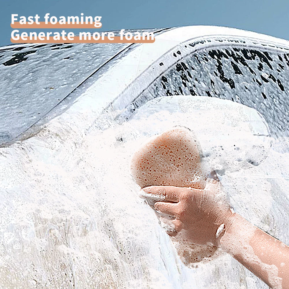 JUMBO 6-Pack Coffee-Colored Car Wash Sponges Anti-Scratch Technology Window Windscreen Bodywork Household Kitchen Sponge