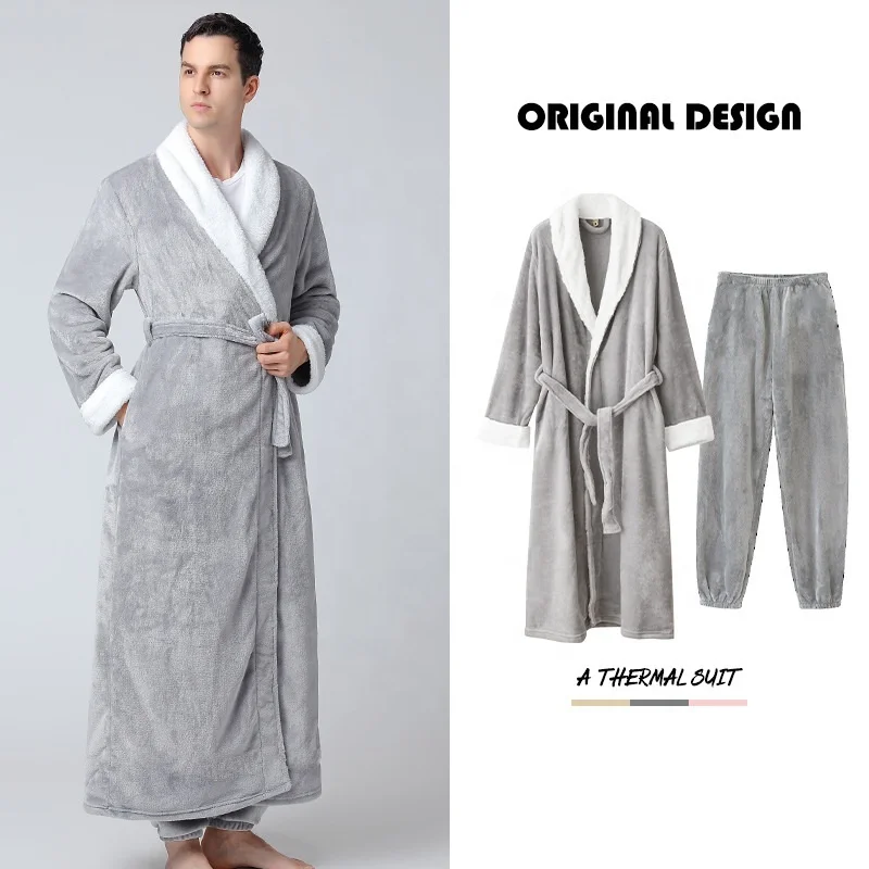 Custom Spa Bath Robe OEM Customized Sleepwear Bathrobe with Hood for Home and Hotel Luxurious Men