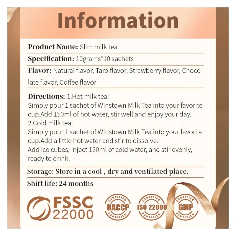 Chocolate flavor slimming milk  tea Weight Loss Body Flat Tummy detox belly fat burn slim milk tea