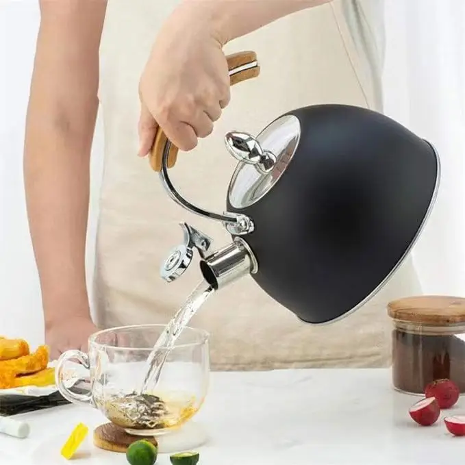 Kettle for Gas Stove Water Boil Stainless Steel Coffee Boil Teapot Stovetop Hot Water Kettle Whistling