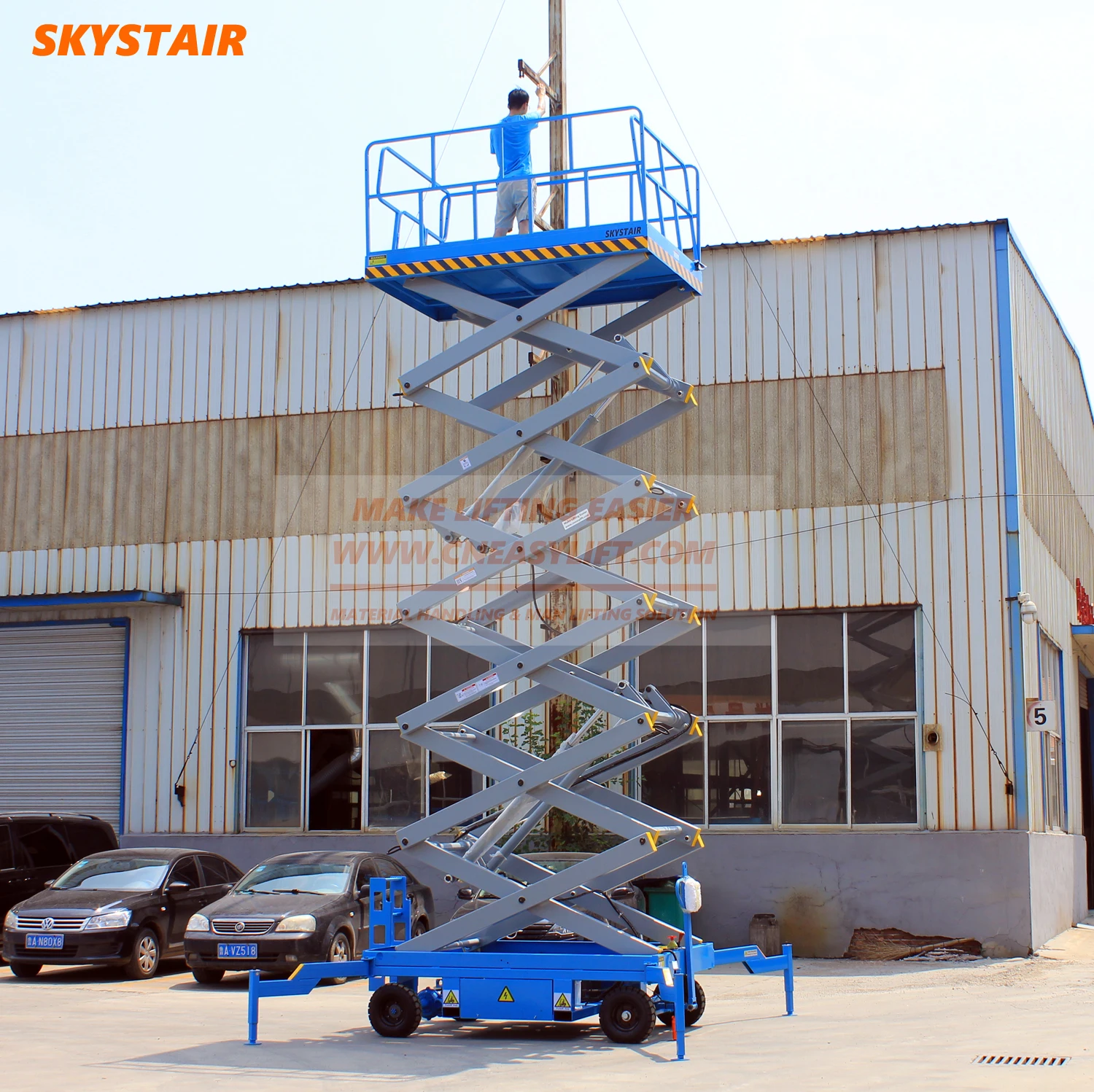 
 Skystair 6m 9m 11 м 16 м электрический ножничный подъемник платформы  