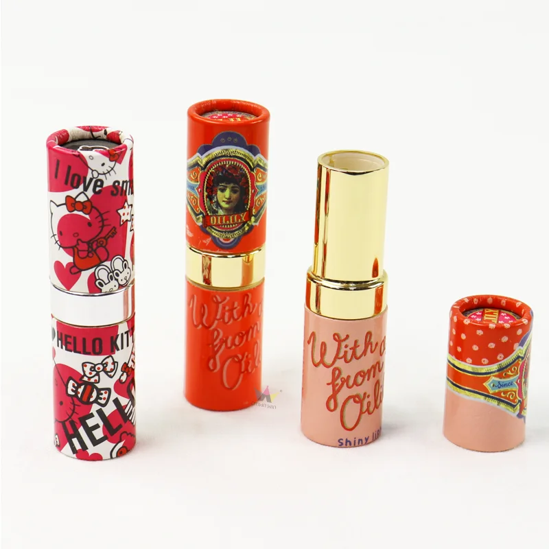 paper lip balm custom packaging tubes for powder pre roll with ribbon parchment posters thermocouple kraft tube