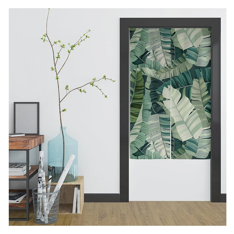 Wholesale Factory Selling Printed Custom Designed Cotton Linen Polyester Party Decoration Doorway Japanese Custom Door Curtain