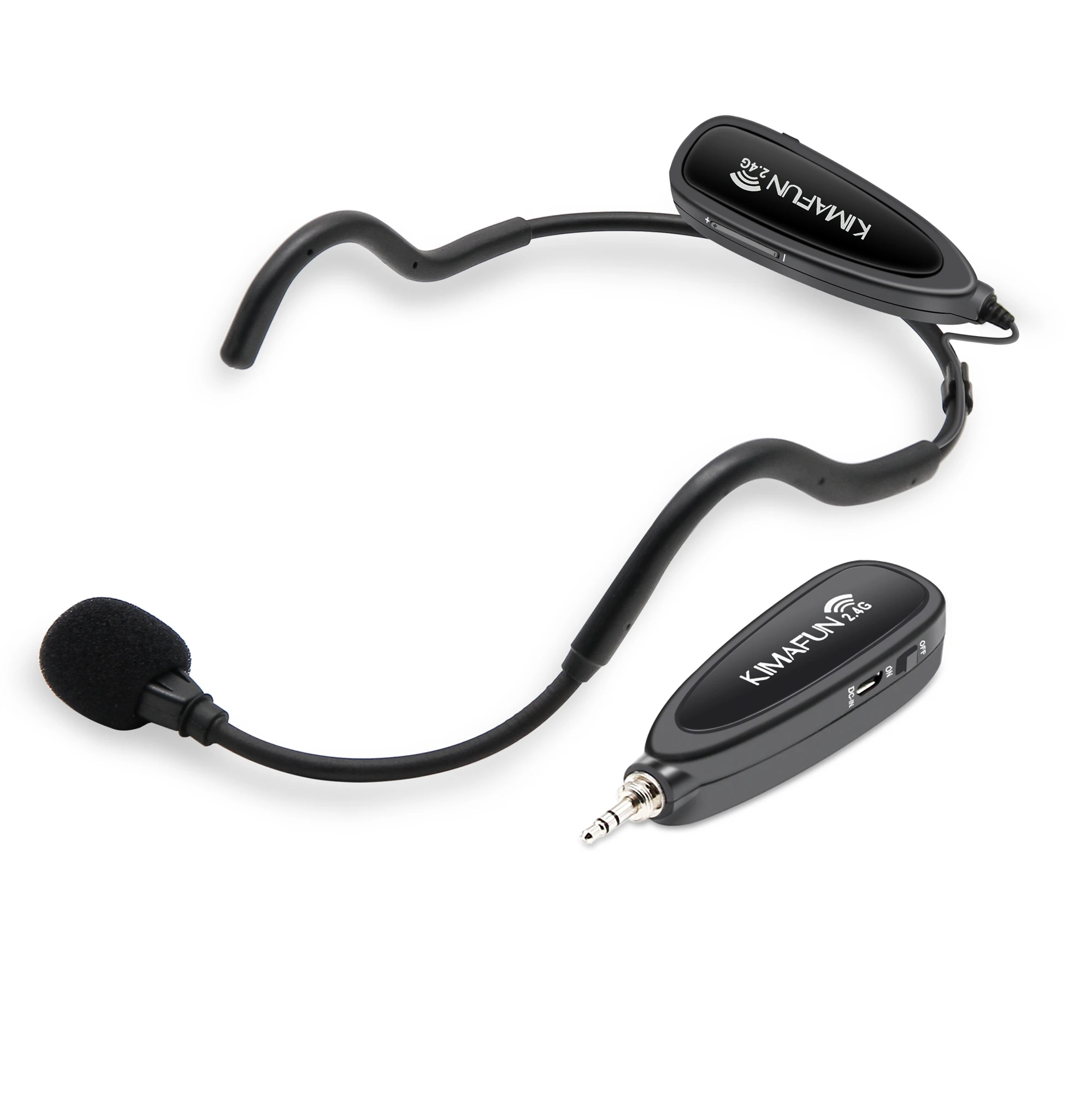 KIMAFUN KM-G100-A 2,4G беспроводная гарнитура, микрофон, записывающее устройство для ПК, ноутбука, цифровой зеркальной камеры, мини-стереомикрофон для актера