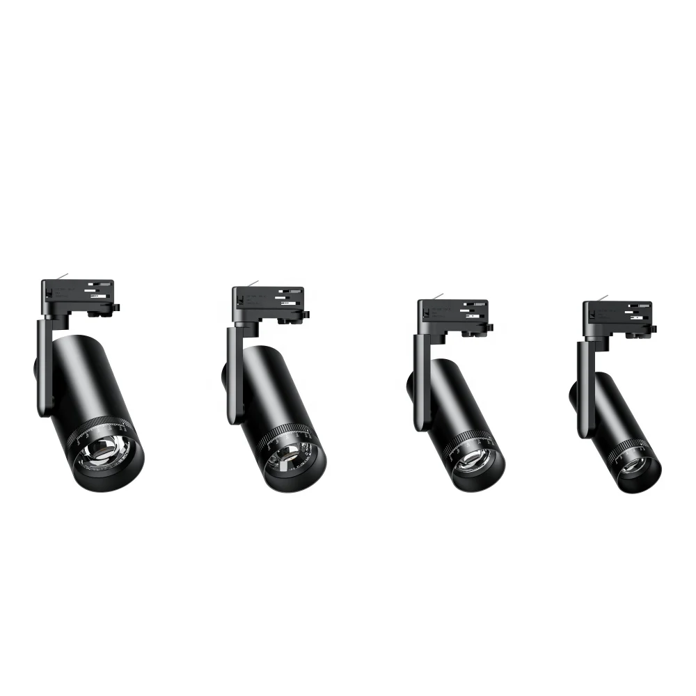 3cct 5W 7W 10W 15W 20W 30W museum zoomable cob led track light spotlighting 2700K 3000k 3500K 4000K 5000K 5700K 6500K color