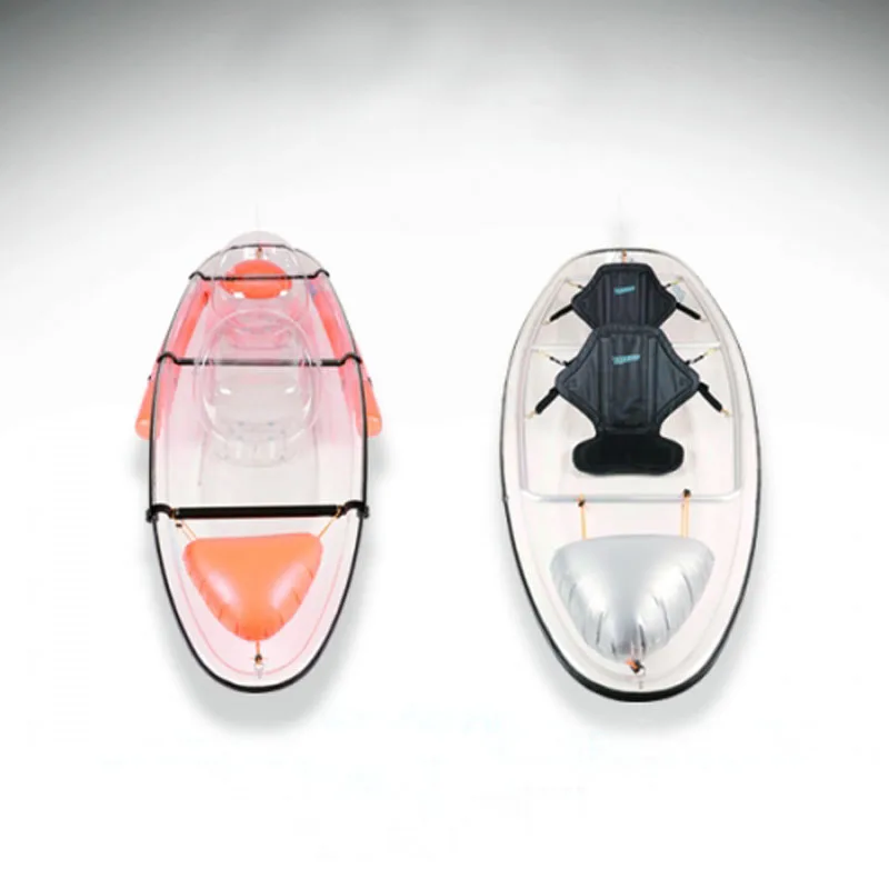Sunlife  3 seater Glass bottom clear kayak  three crystal seats for travel  boa touring resort
