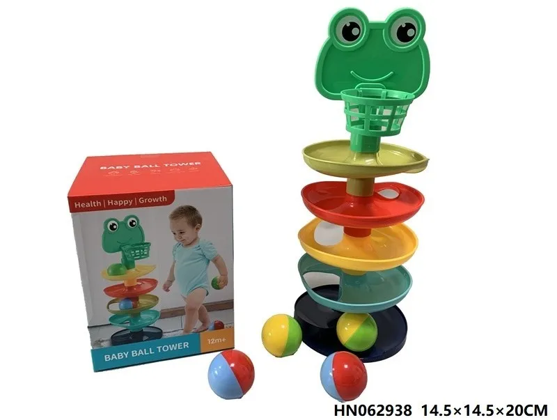 Early educational Colorful Learning jogo de cerebro Denkspiel beyin oyunu Rainbow Revolving Tower Playing Kids toy
