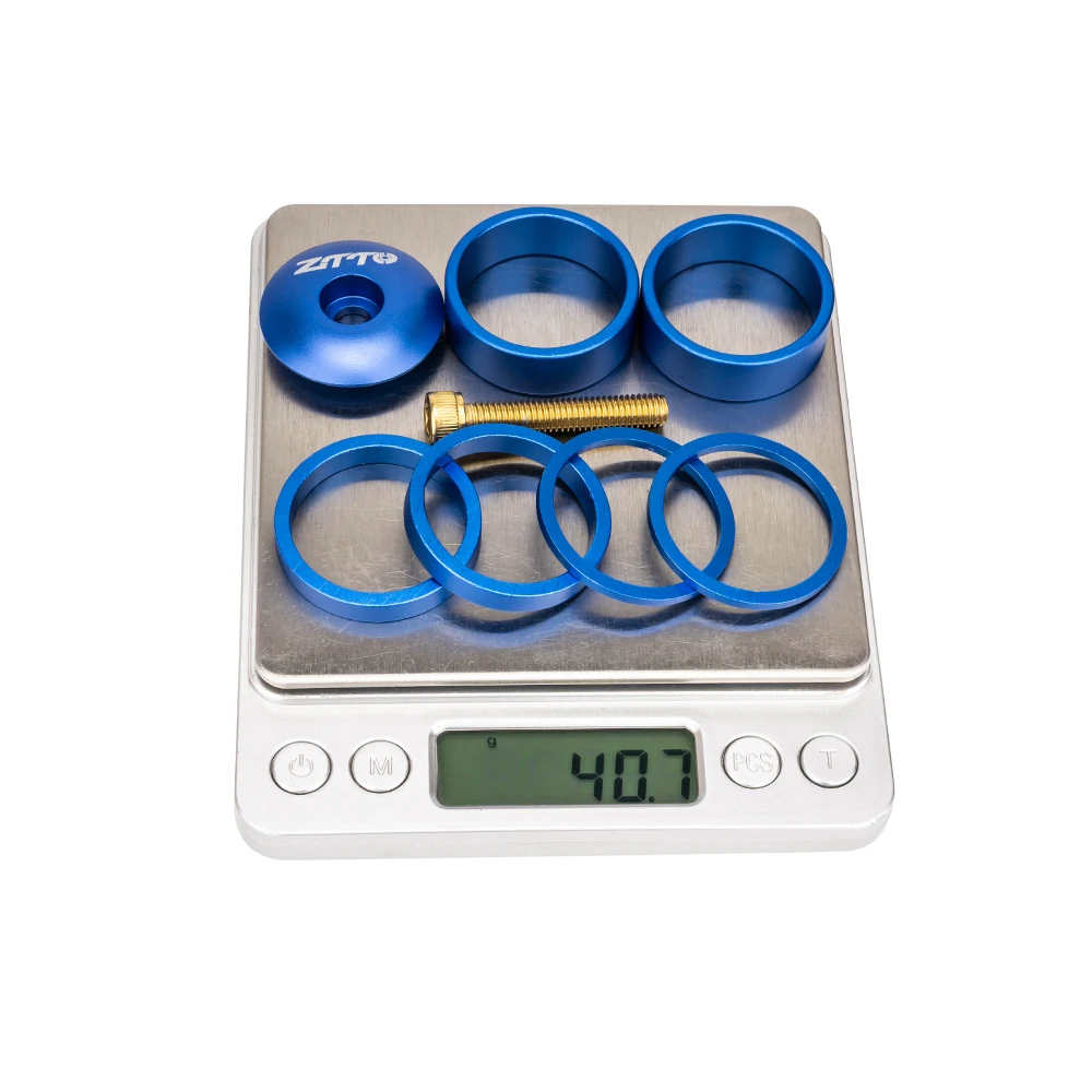 ZTTO Bicycle Stem Spacer Aluminum Alloy Bike Front Fork Washer Road MTB Headset Spacer Bicycle Stem Top Cap with Bolt