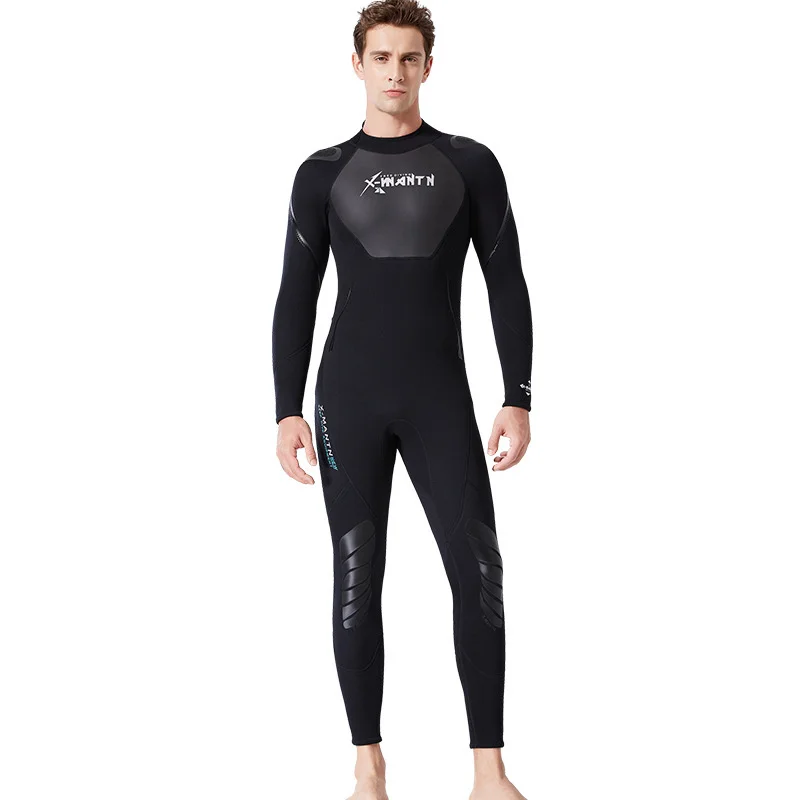 Women Men 3mm Neoprene Wetsuit Thermal Full Body Drive Suit Back Zip Wetsuit for Adults