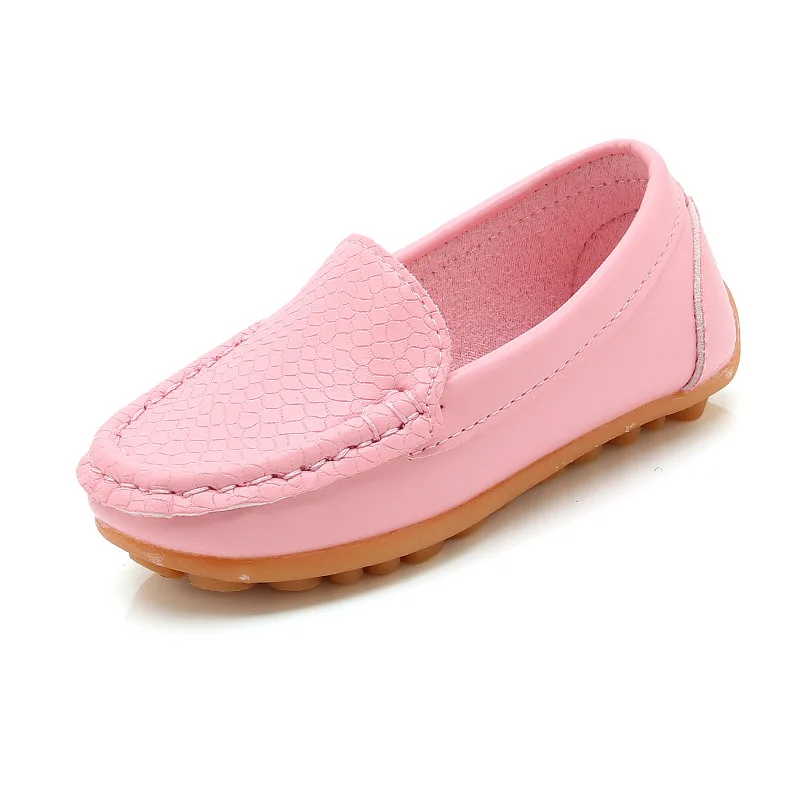 RTS Fashion Flats For Children Casual Comfortable PU Leather Boys Girls Kids Candy Moccasin Loafers All Size