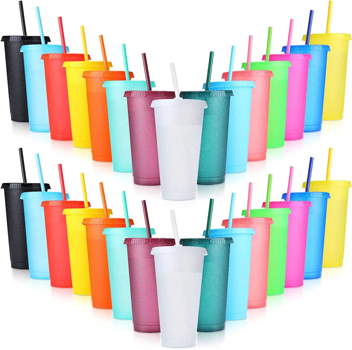 Bpa free reusable plastic temperature animal dino glitter kid color change Dinosaur cold cup