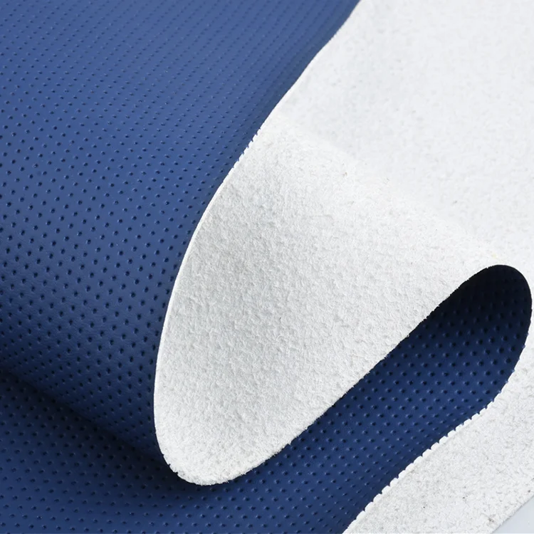 0.4Mm-2.0Mm Perforated Synthetic Leather Pu Synthetic Leather Fabric Perforated Leather Fabric For For Car Seats Sofa Furniture