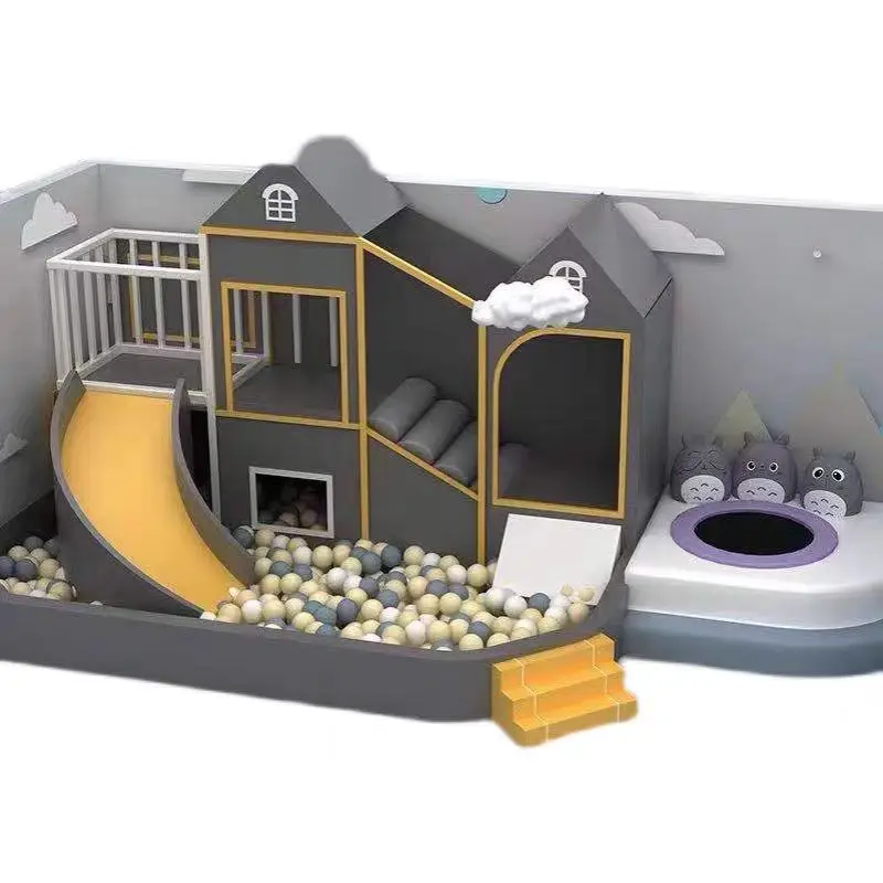 Children Indoor Playhouse Naughty Castle Toddler Game Soft Play Area Equipment Kids Games Slide Kids Indoor Playground Equipment