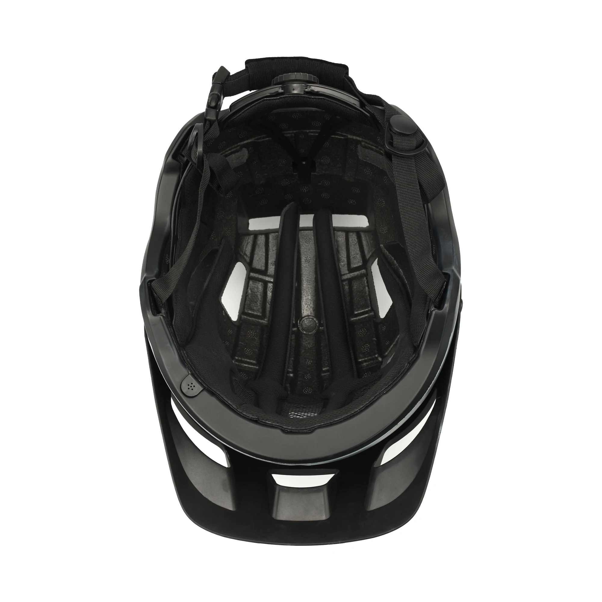 OEM In-mold lightweight safety helmets mtb mountain bike cycling helmet with detachable sun visor and  rear light customizable