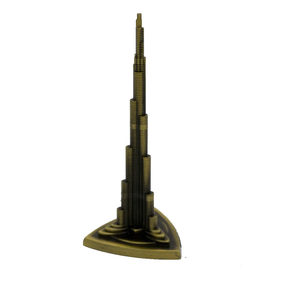 
Metal Burj Khalifa Tower Model Dubai Tower Figurine World Famous Landmark Dubai Architecture Home Desktop Decor Gift 