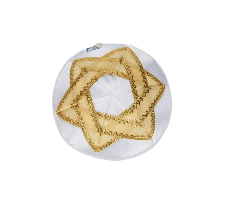 Belief Wholesale Kippah Jewish Kippot Custom Logo Yarmulke Jewish Cotton Linen Kippah Hat For Celebrating customized factory