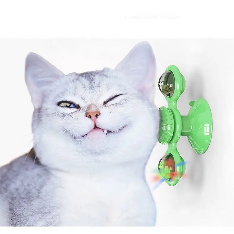 Hot Sale Funny Pet Suppliers Windmill Mint Cat Carousel Toy Interactive pet toy for cats Smart Cat Toys