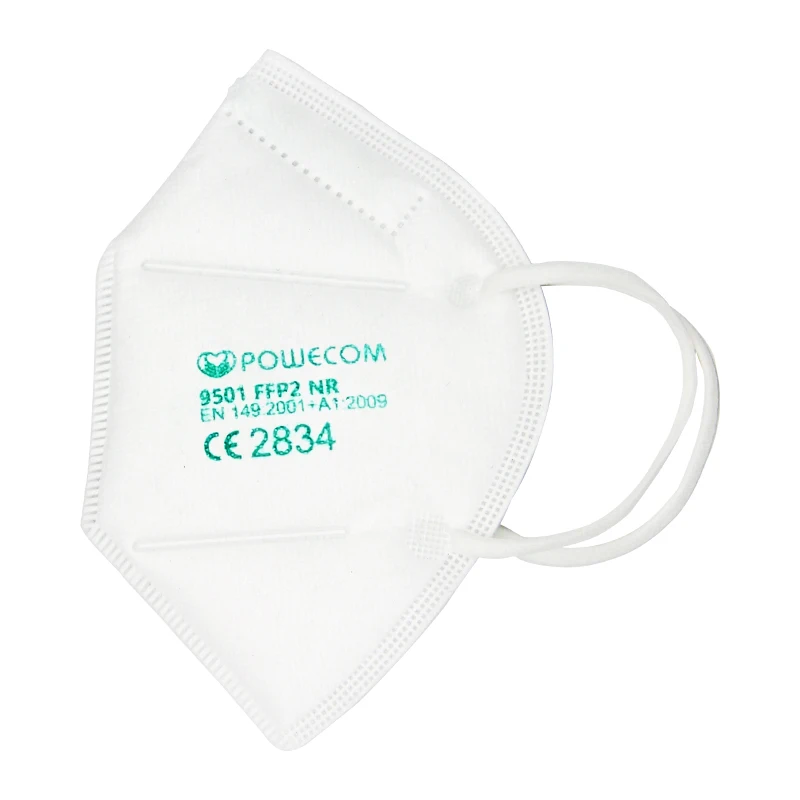 1 POWECOM 9501 FFP2 Mask Most Reliable Manufacturer CE2834 Good Quality Non Woven Mask Adult Earloop Style