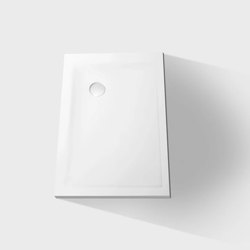 Polymable America High-Class Customizable OEM Logo Fiberglass Shower Tray with Drain Bathroom Customizable Tray Mould