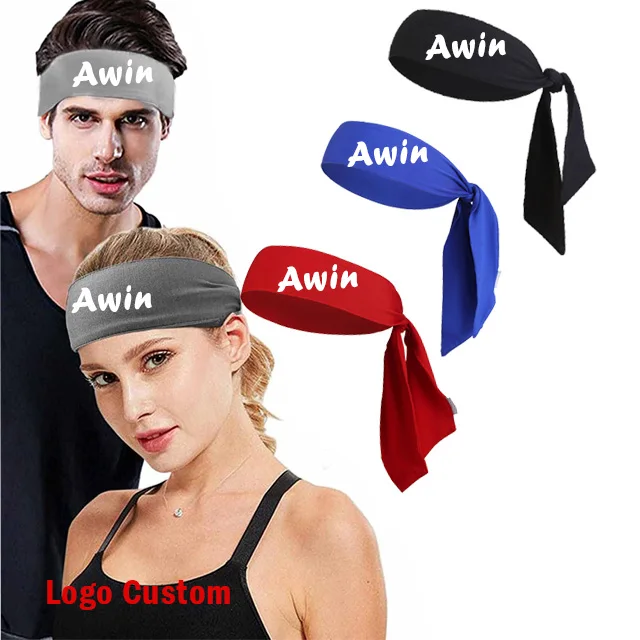 Новинка оптовая продажа эластичный однотонный дышащий головной платок для бега баскетбола футбола повязка на голову унисекс спорта тенниса