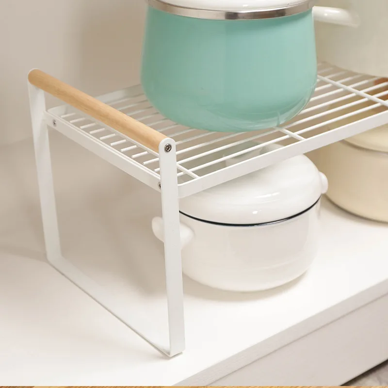 Kitchen Counter Shelves Simple Style Kitchen Under Sink Metal Storage Rack Cabinet Spice Storage Rack