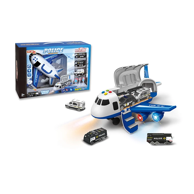 
1:64 Die-cast Truck Car Storage Deformable Alloy Airplane Model Aircraft Toys with Light and Sound 