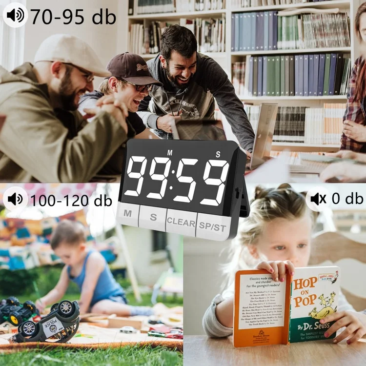 Портативный простой таймер обратного отсчета/Максимальная громкость 80-90DB минимальный объем 60-78db цифровой переключатель таймера печи