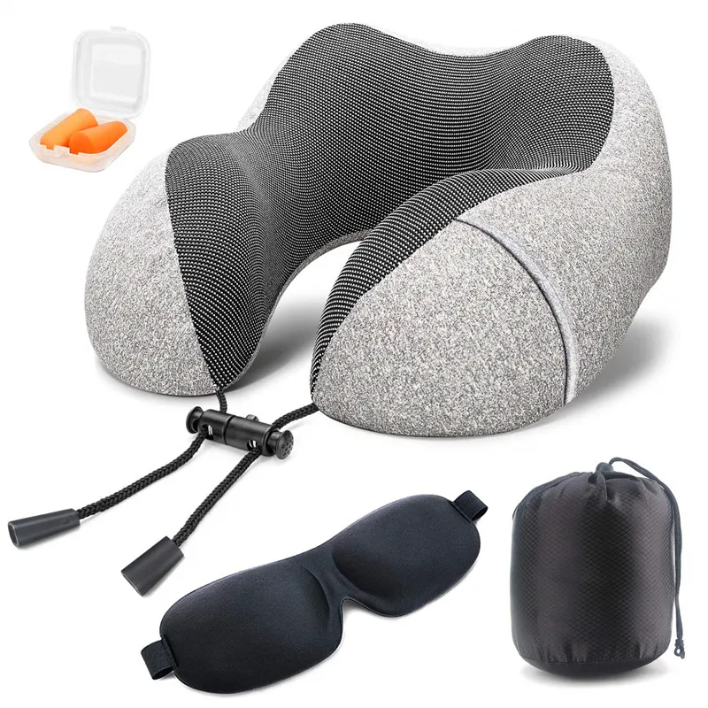 Travel Pillow 100% Pure Memory Foam Neck Pillow Memory Foam Travel Comfortable Breathable  Pillow Travel