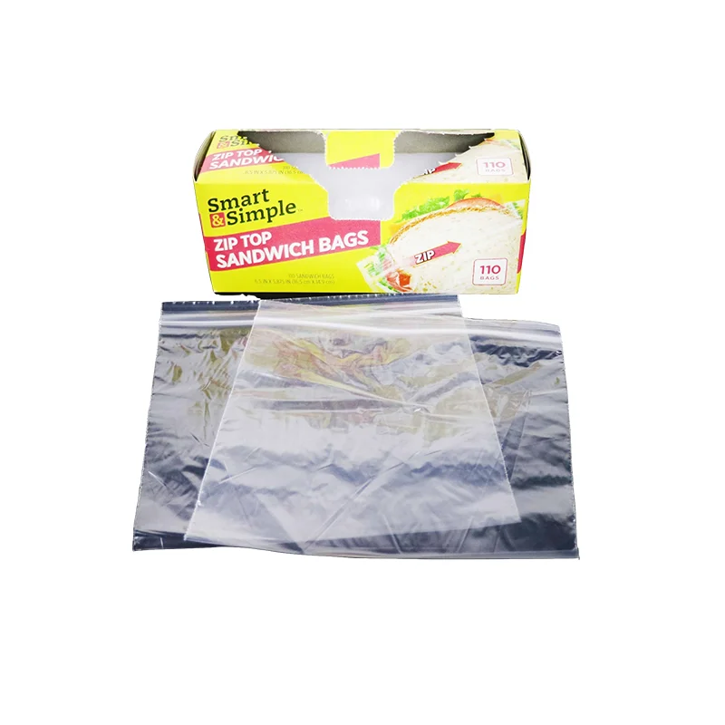 Clear Reusable Freezer Food Storage Plastic Bag with Zip Lock Food Grade Zipper Sliders Gravure Printing Surface Handling