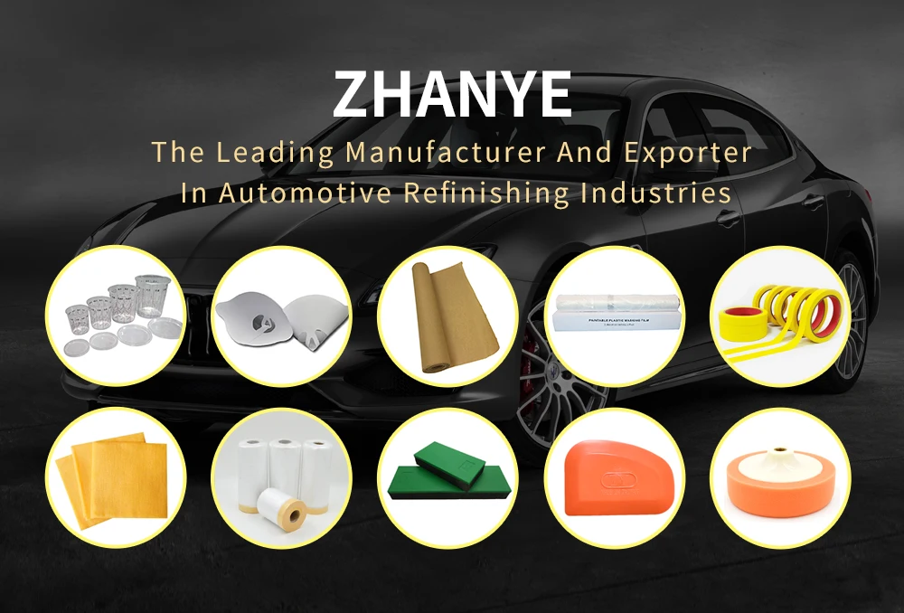 MT-12T Zhanye High Temperature Resistance 18Mm 24Mm 36Mm 48Mm Water Proof Automotive Masking Tape