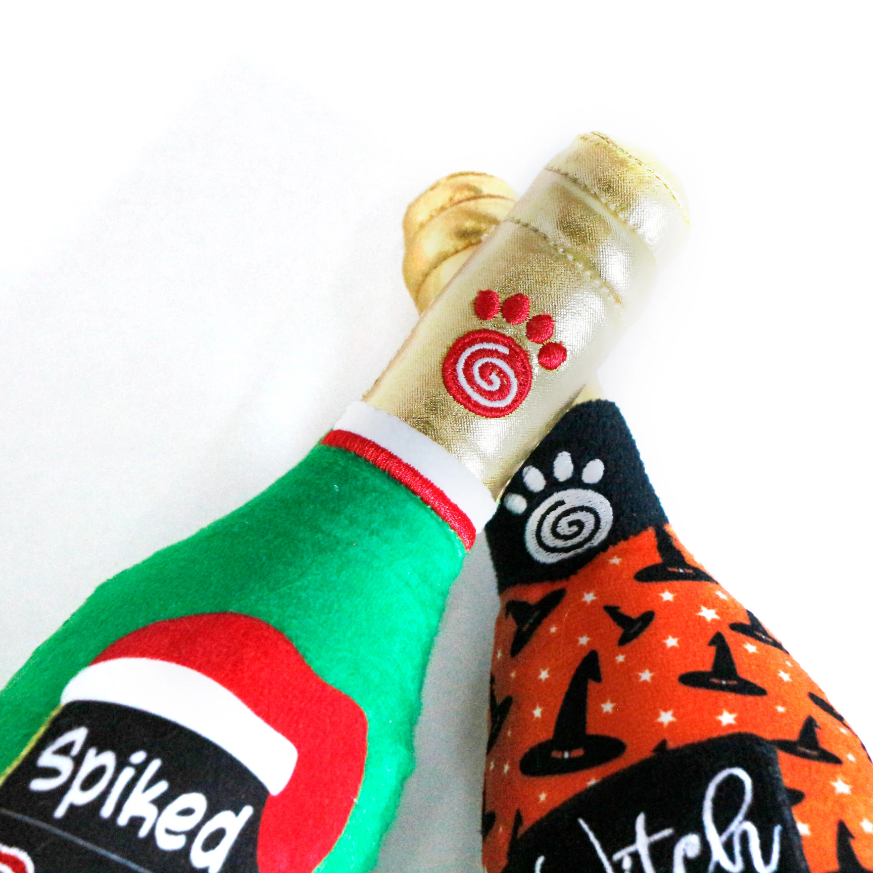 U-PETS Celebrate Halloween beer bottle stuffed dog toys