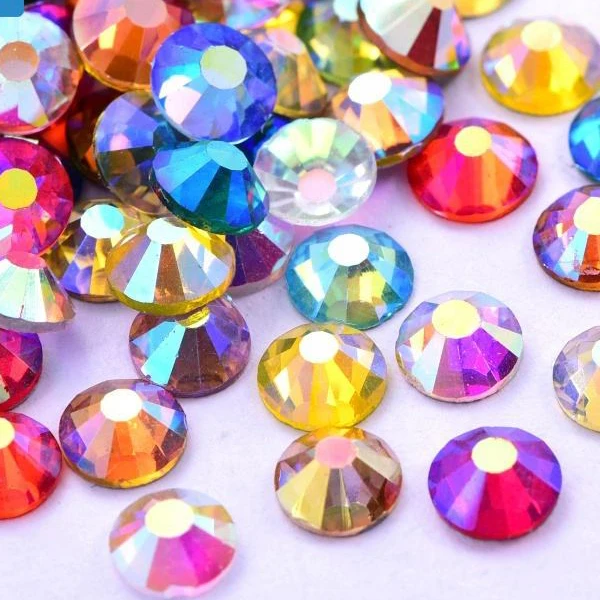 BWEAR Factory Wholesale 2mm 3mm 4mm 5mm AB Crystal colors Flat Back Resin Beads Non Hot fix Strass Glitters Rhinestone