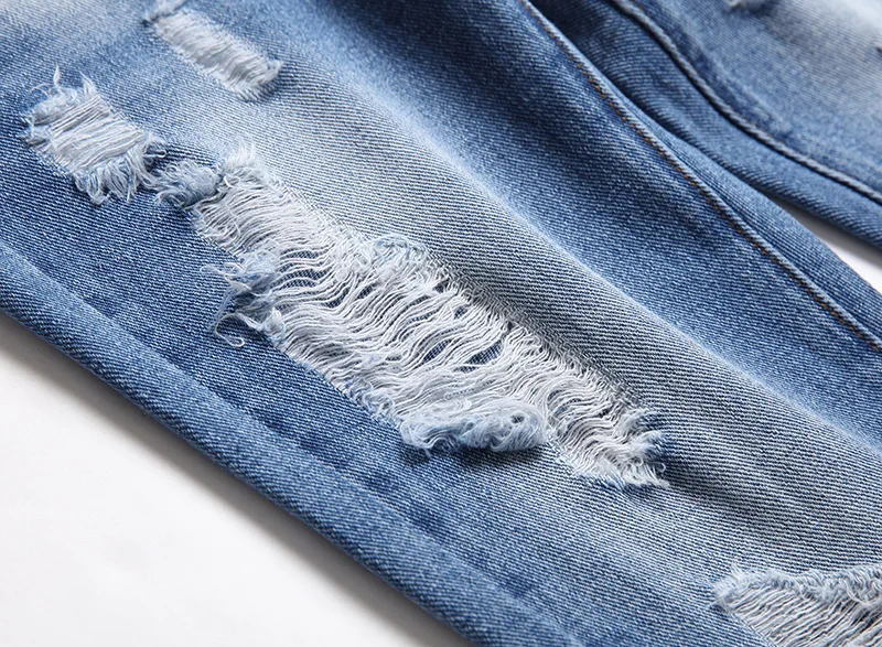 2023 New 4-13 Years Children Fashion Jeans Boys Classic Denim Long Trousers Hole zipper Straight Kids Jeans Pants