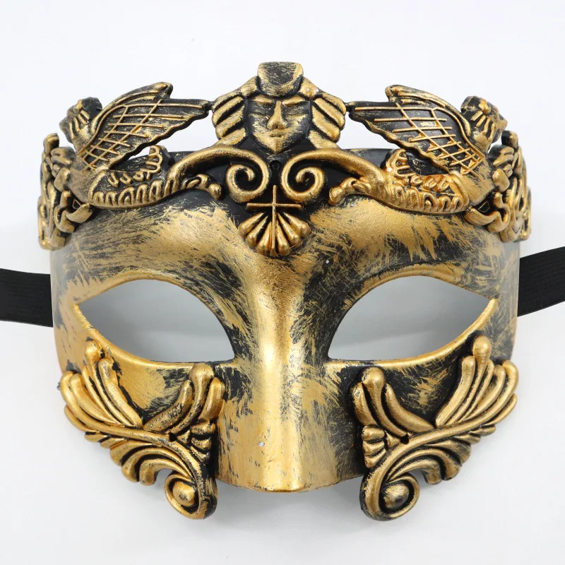 Hot Sale Egyptian Male Greco-Roman Warrior Half Face Venetian Halloween Masquerade Mask