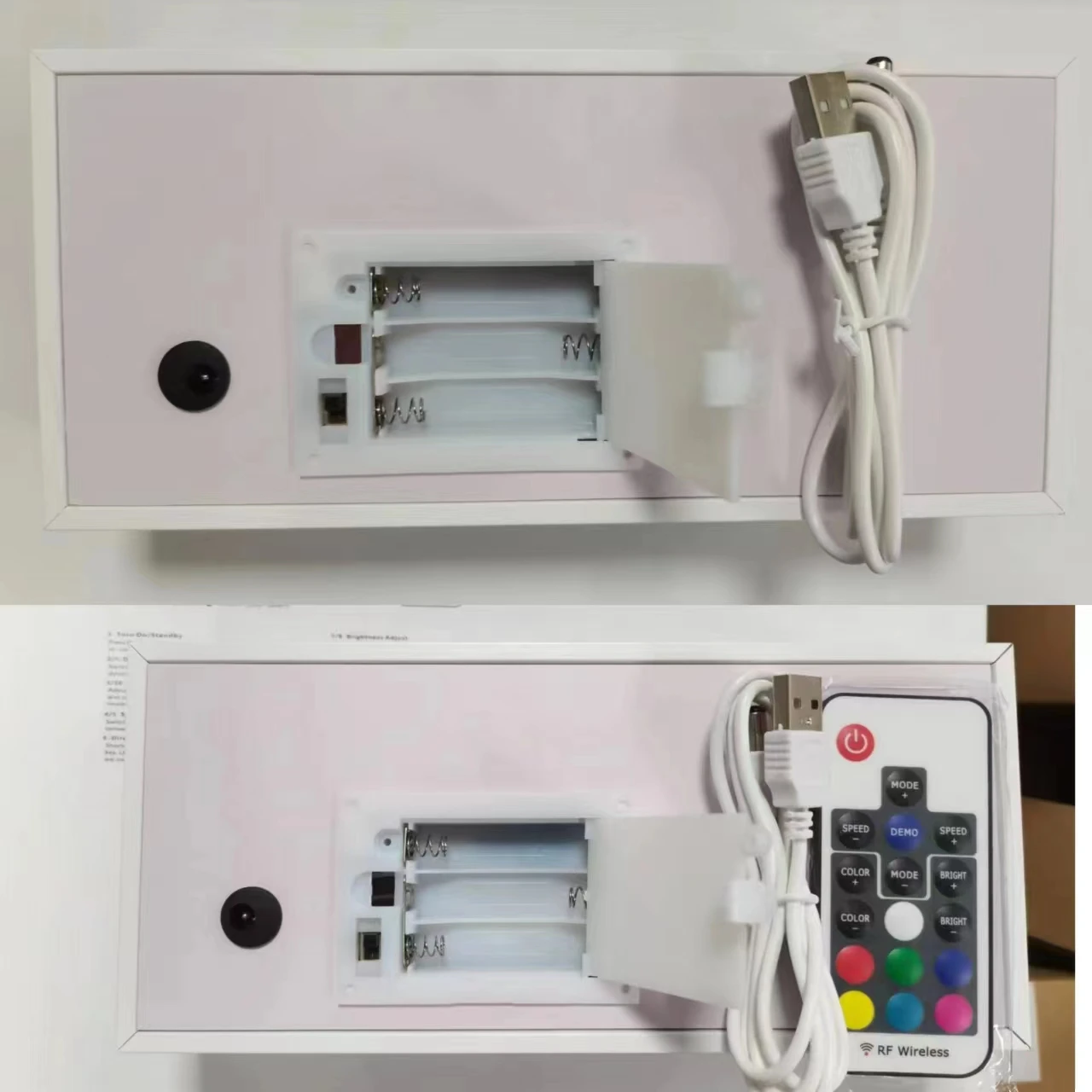 Anime Led Light Box RGB Handmade Crafted 3D Paper Carving Laser Cut Wall Lights Anime Gift Home Decor Comic Con Light