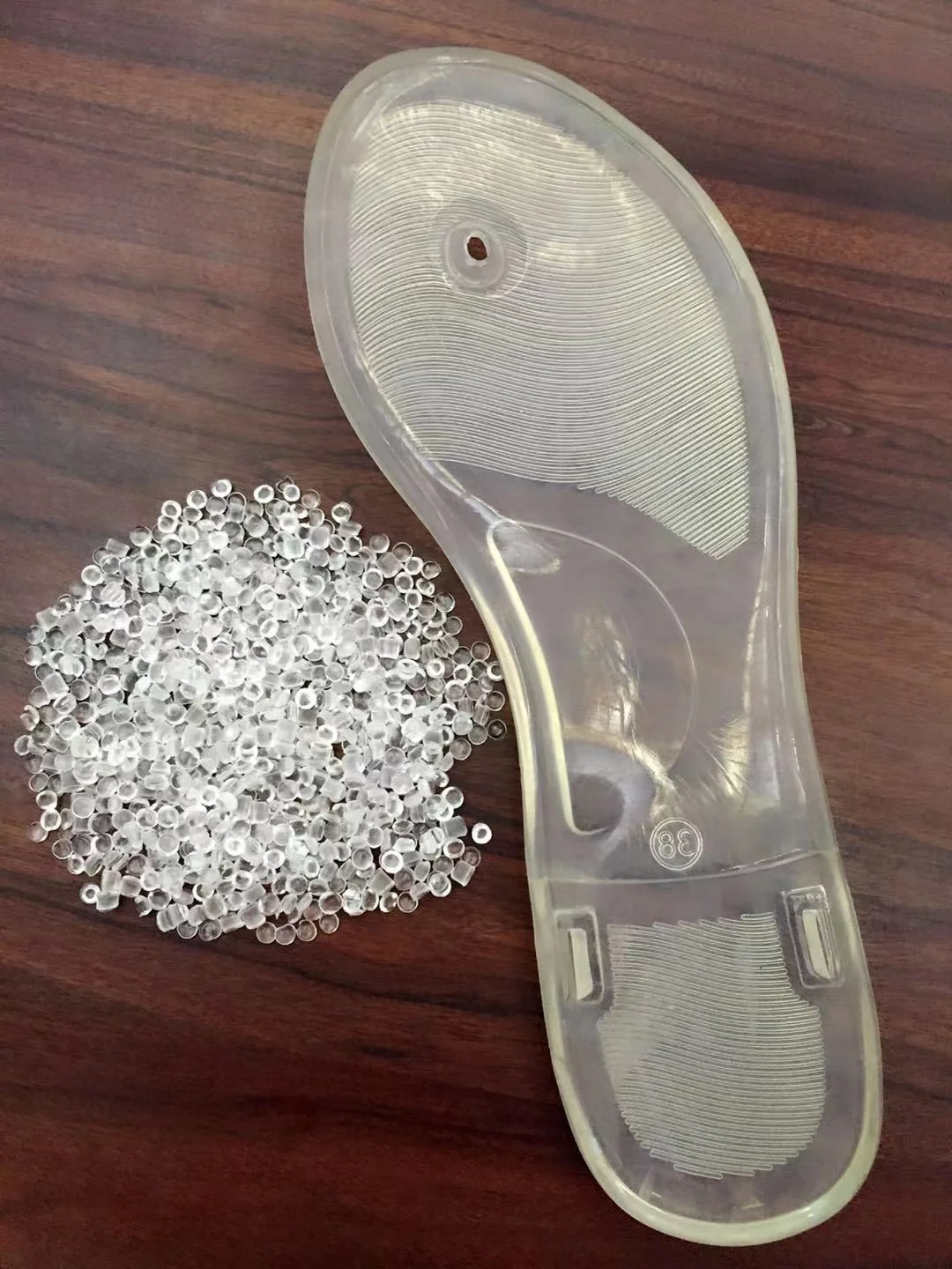 cheap Good Slipper Raw Material Transparent PVC Composite Particles Soft plastic granules