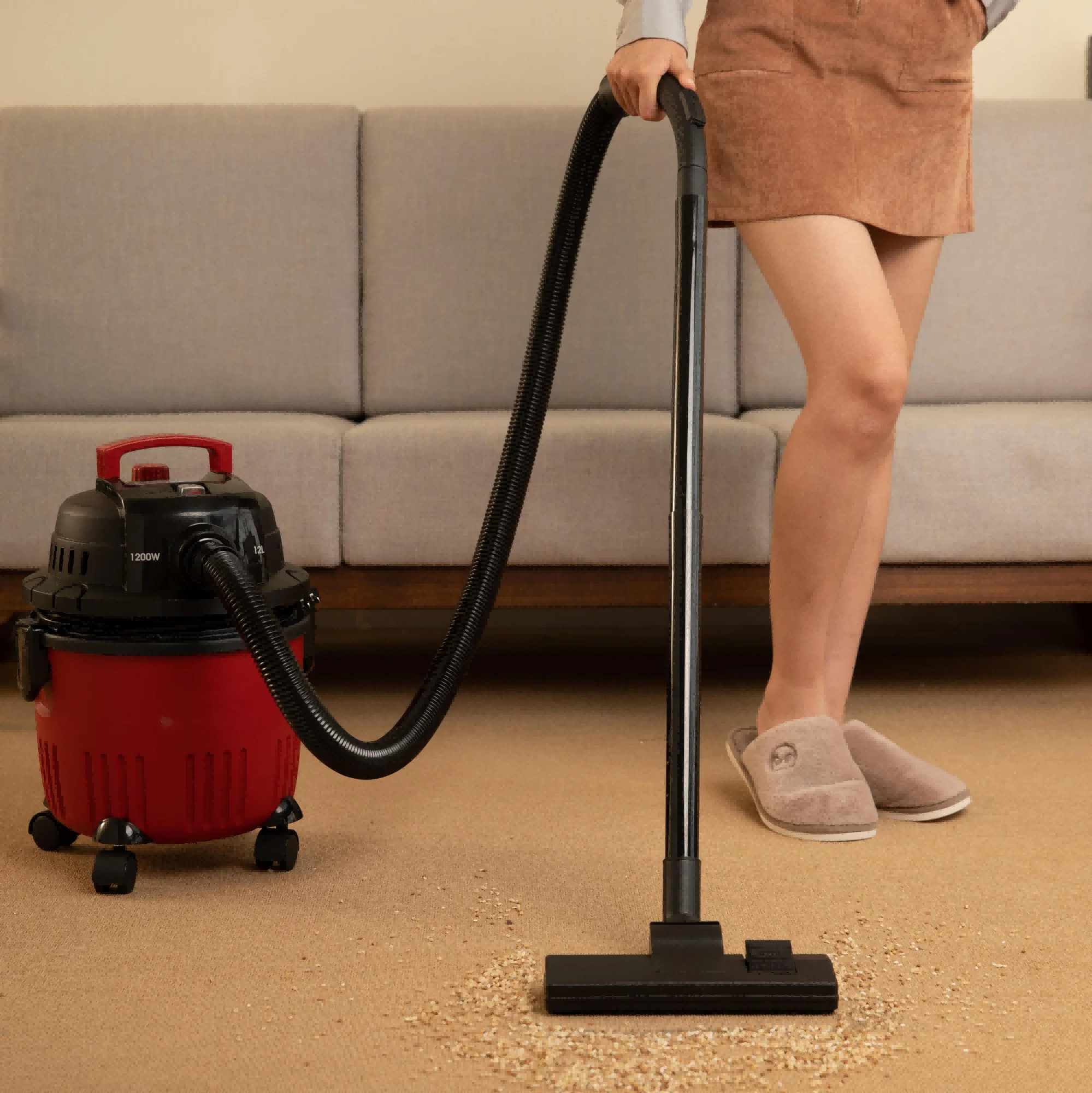 Commerical Industrial Dry Vacuum Cleaner Canister Tank Bucket Vacuum Cleaner for Sale Strong Power 1000W Large Capacity 12L