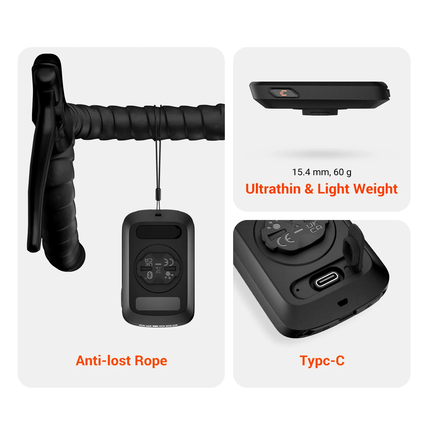 COOSPO CS300 Bluetooth and ANT+ Smart GPS Bike Computer for Road Bike Cycling