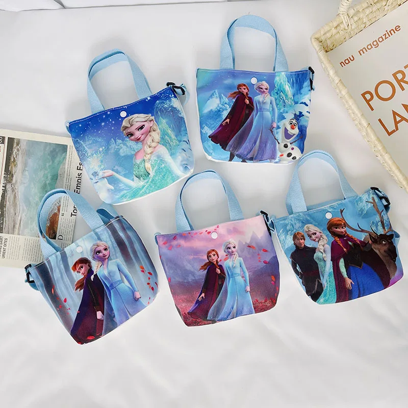 Wholesale Cartoon Cute Melody Marvel Mouse Princess Elsa Canvas Tote Handbag Shopping Bag Large Capacity Shoulder Bag For Kids