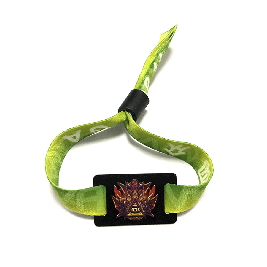 High quality NFC fabric woven bracelet wrist band adjustable RFID wristband